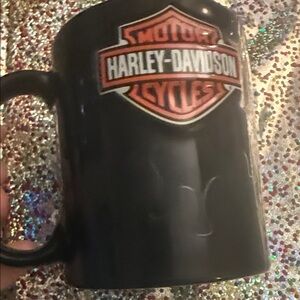 Harley-Davidson Black and Orange Mug